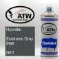Preview: Hyundai, Ecotronic Gray Matt, NET: 400ml Sprühdose, von ATW Autoteile West.